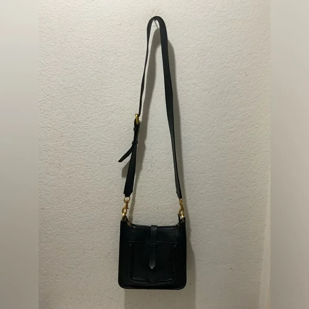 Rebecca Minkoff Small Leather Crossbody Bag in Black